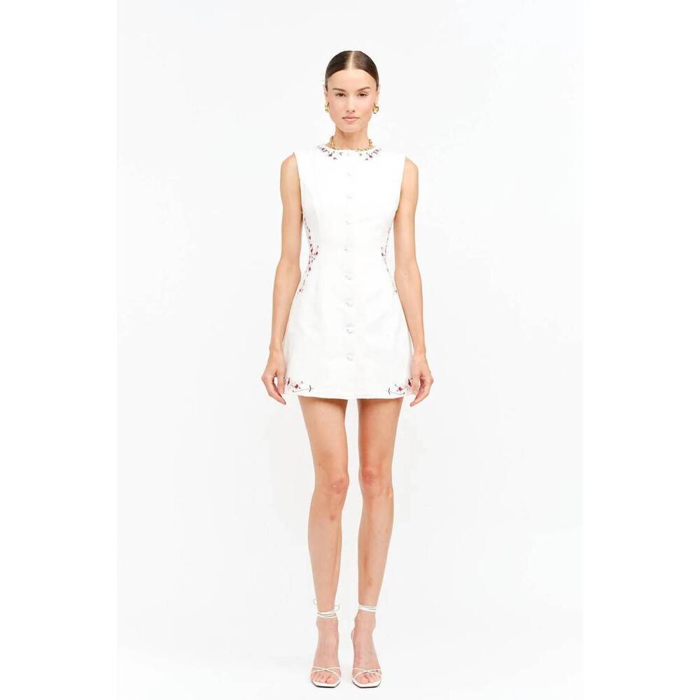 NEW SOFIE THE LABEL brisbane mini dress in white - Picture 2 of 6